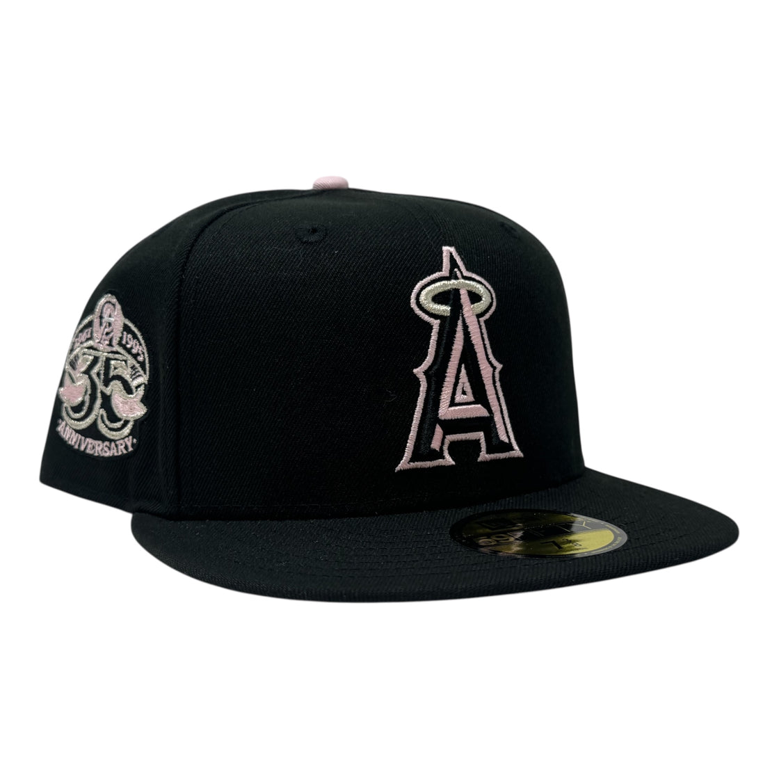 Los Angeles Angels 35th Anniversary Fitted Hats-Black pink