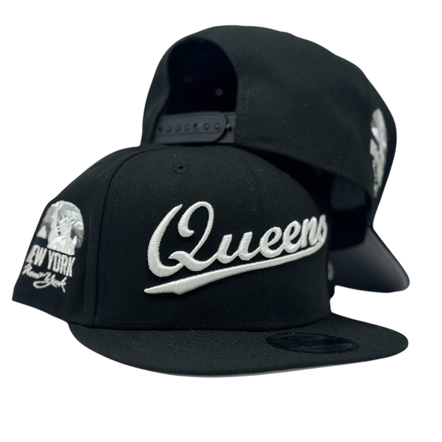 Queens New York Statue of Liberty 9Fifty New Era Snapback Hat-Black White