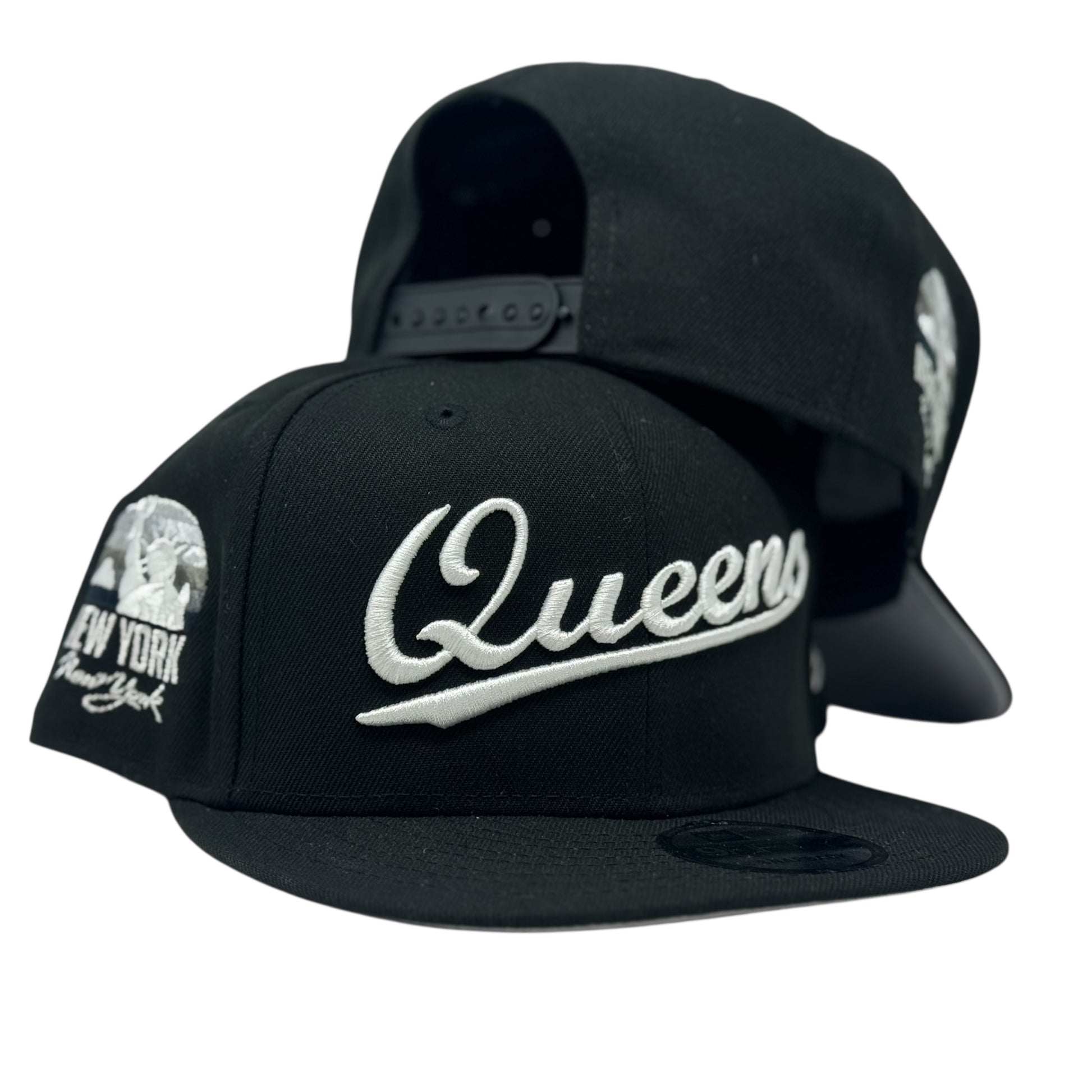 Queens New York Statue of Liberty 9Fifty New Era Snapback Hat-Black White