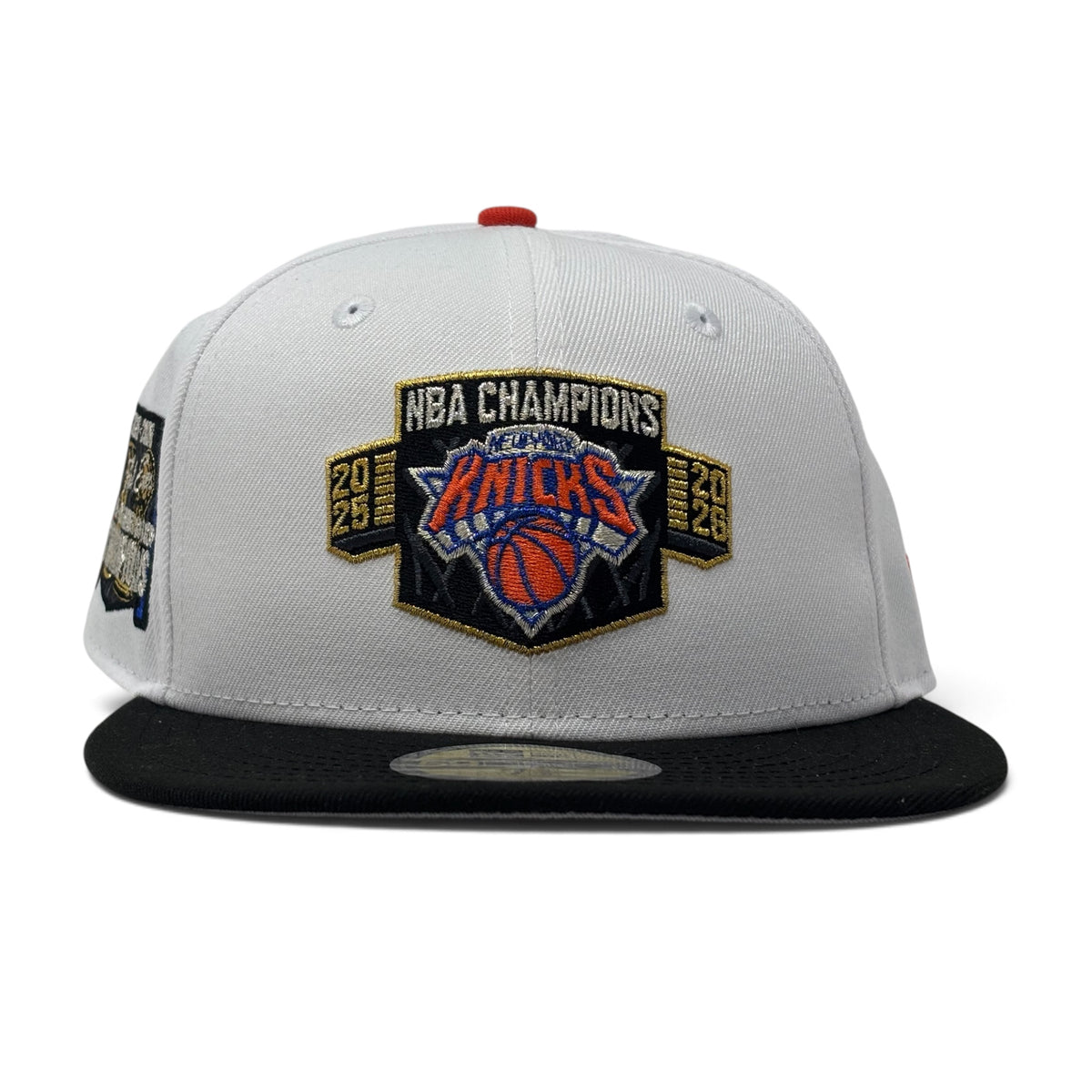 New York Knicks 2026 NBA Champions New Era Fitted-White Black