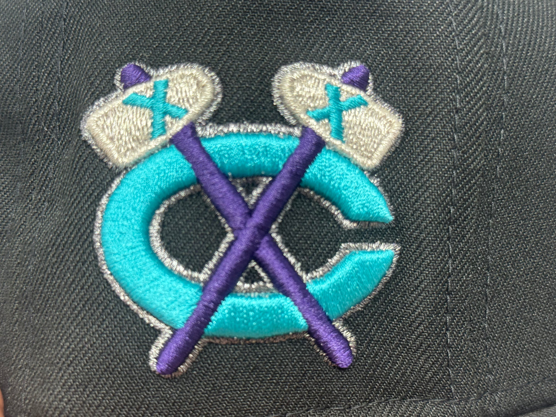 Chicago Blackhawks 59Fifty New Era Fitted Hats-Black