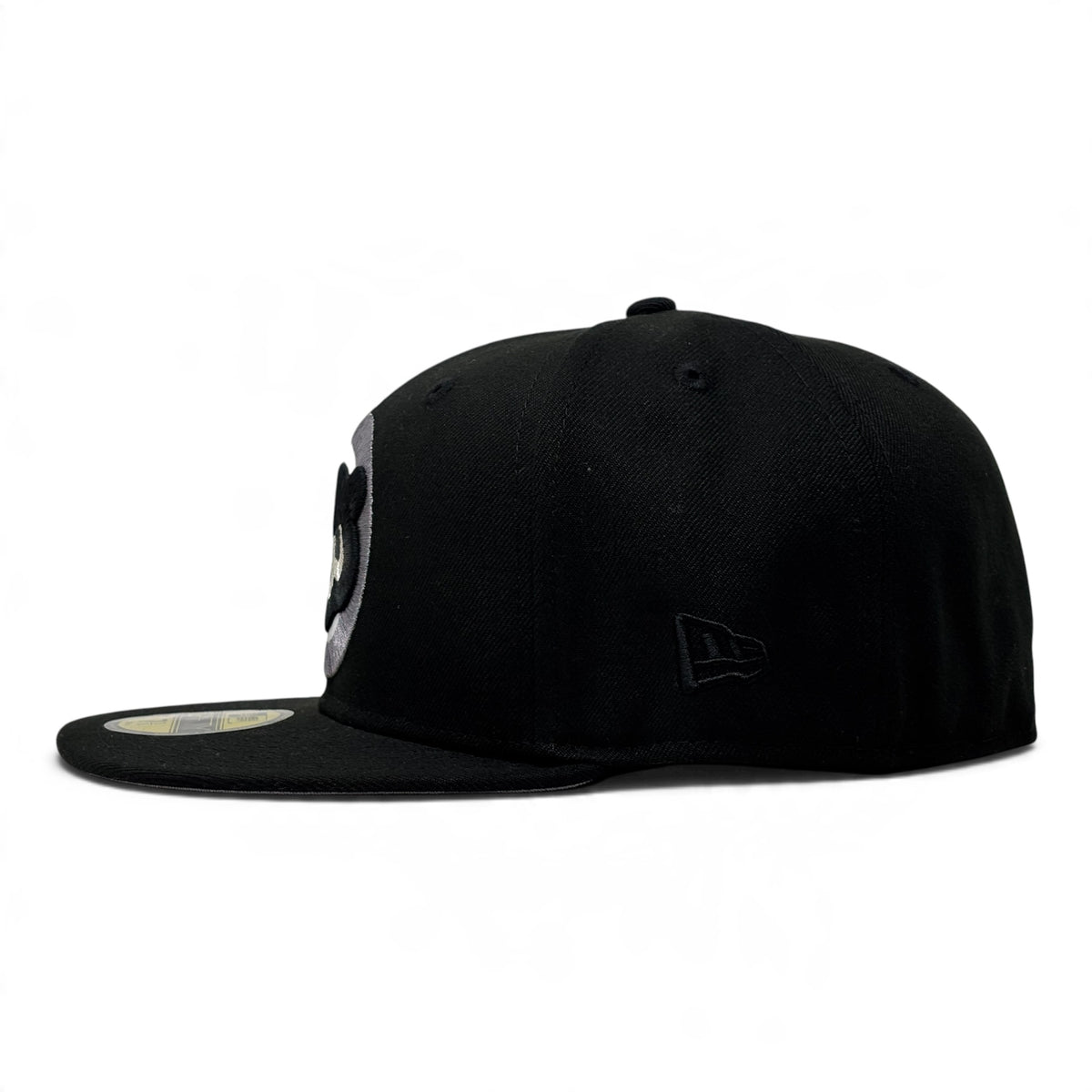 Chicago Cubs Be Alert Foul Ball Logo Big Logo Fitted Hats-Black