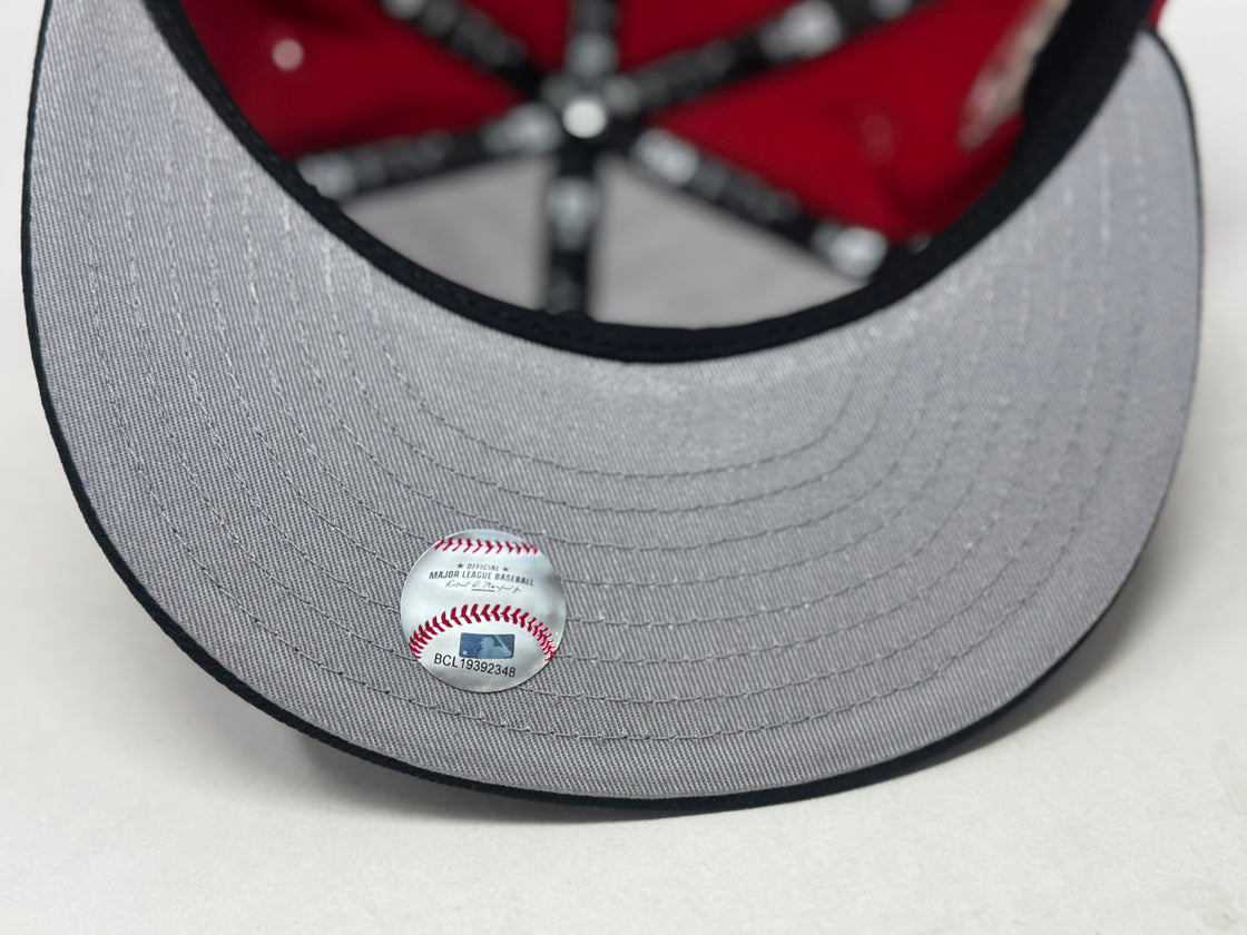 Los Angeles Angels 35th Anniversary Fitted Hat- Red Black