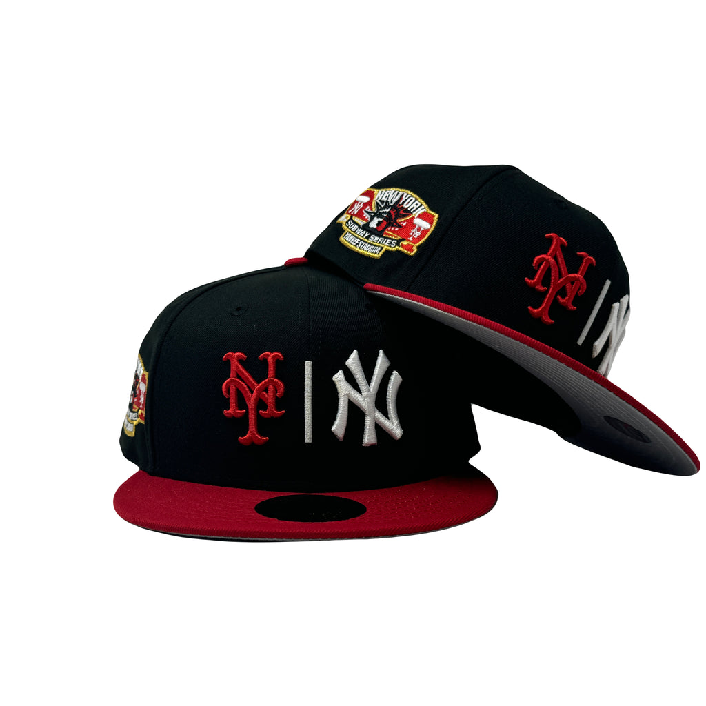 New York Yankees VS Mets Subway Series Black Red 59Fifty New Era Fitted hat