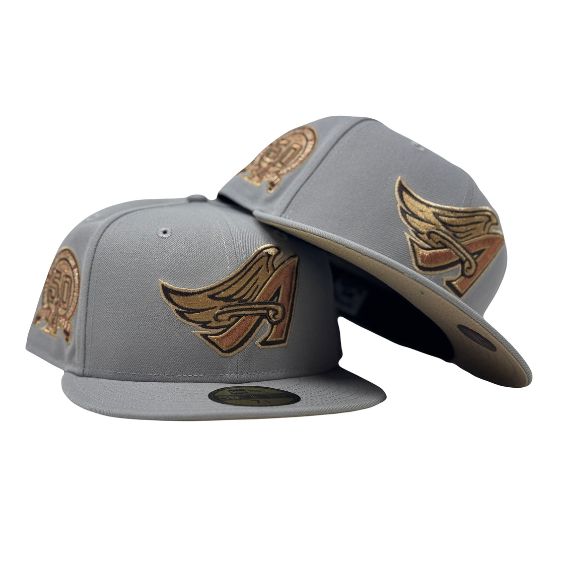 Los Angeles Angels 50th Anniversary Gray 59Fifty New Era Fitted Hats