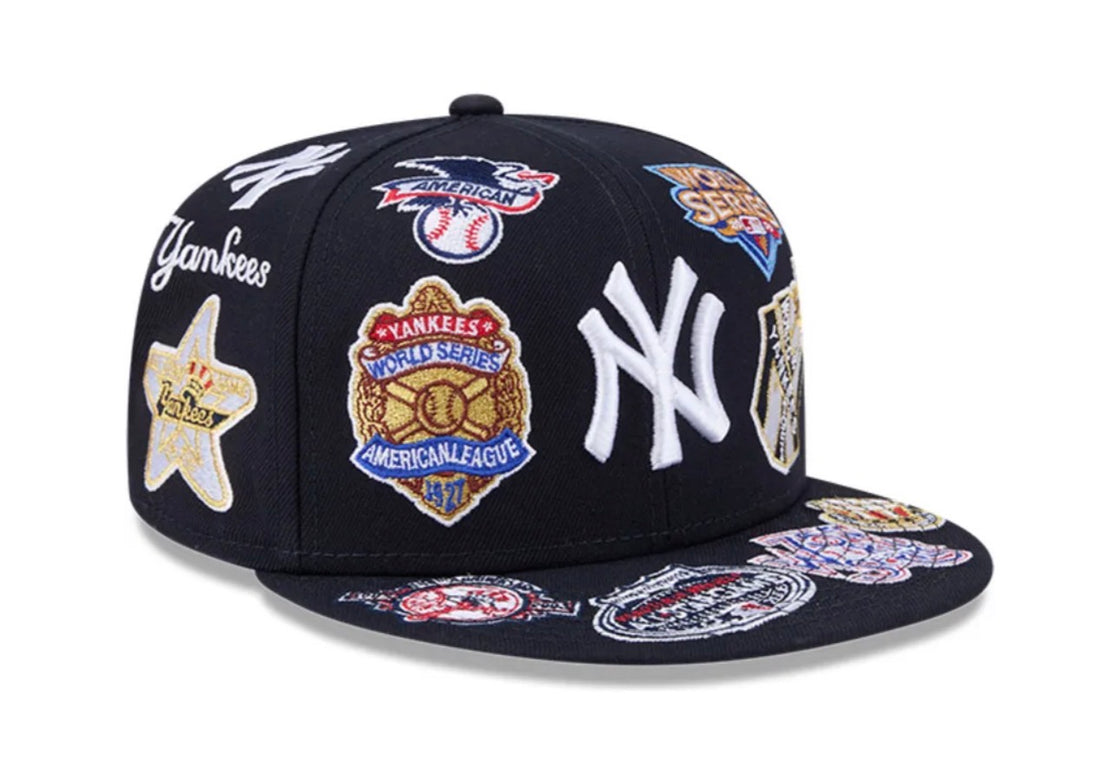 New York Yankees Patches All Over New Era 59FIFTY Fitted Hat