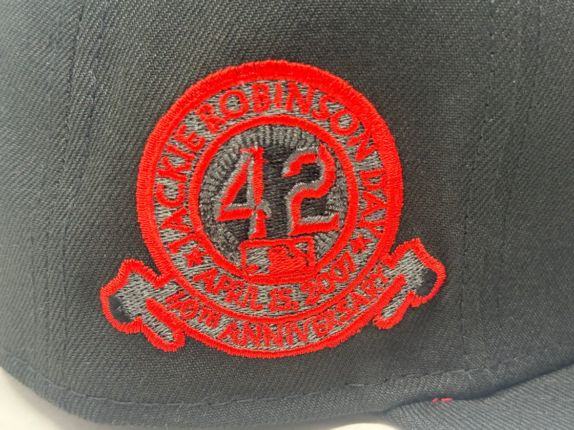 Brooklyn Dodgers Jackie Robinson New Era Fitted Hat-Black