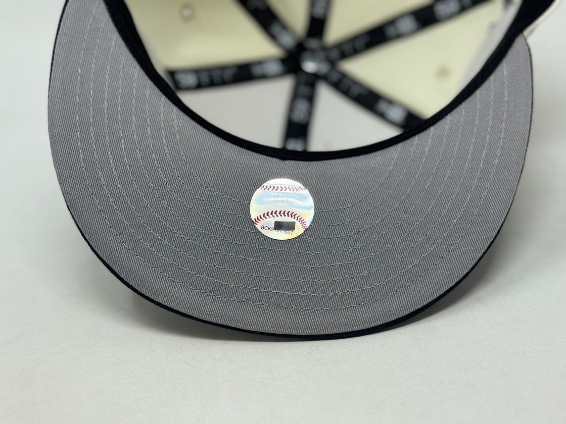 New York Yankees 2000 World Series Fitted Hats-Chrome Navy