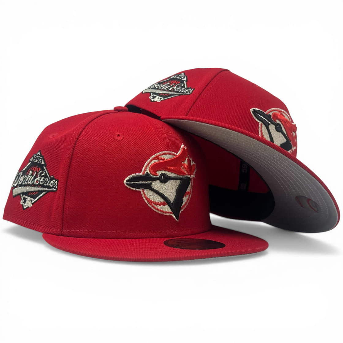 Toronto Blue Jays 1993 World Series Fitted Hats-Red