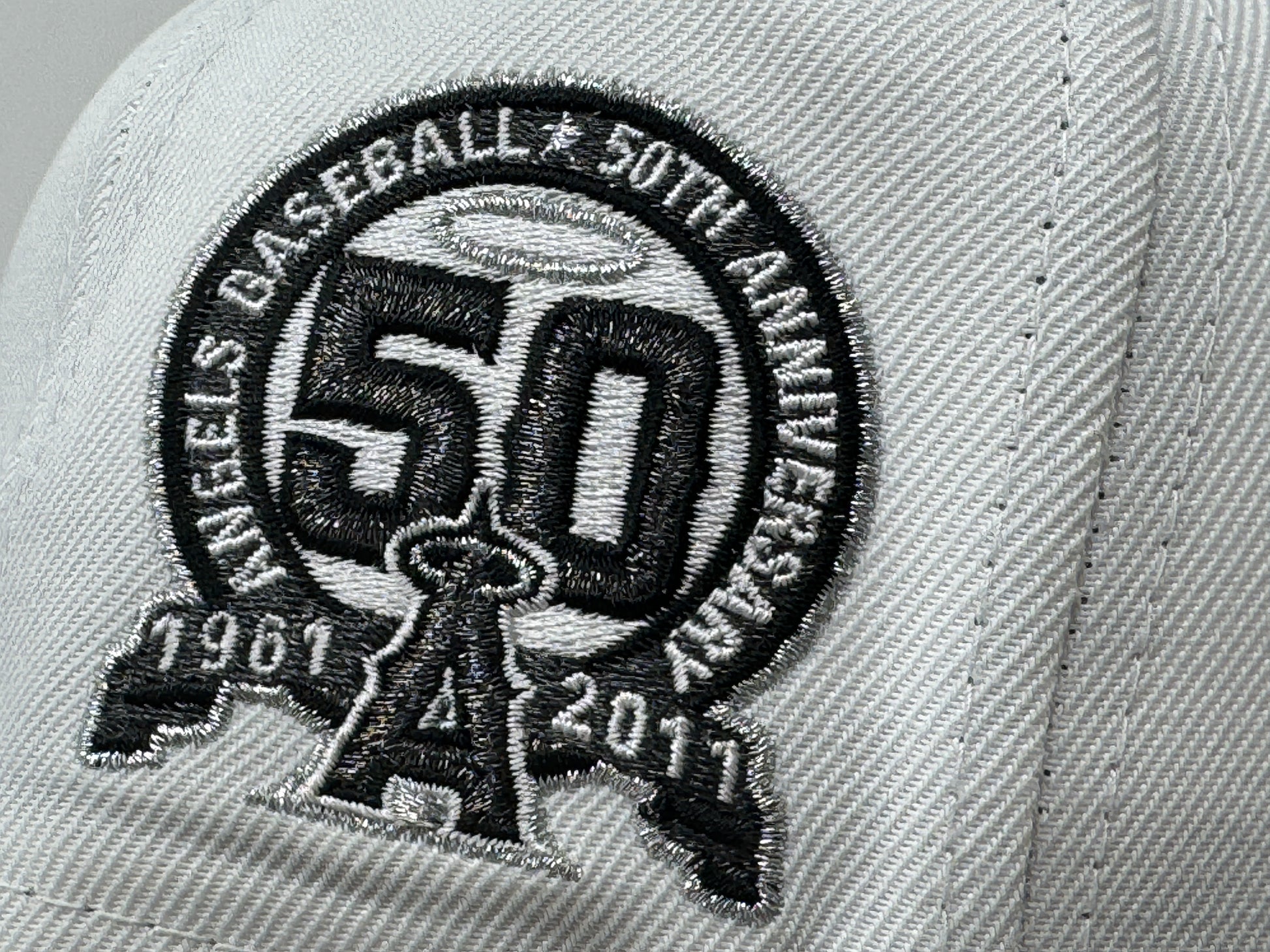 Los Angeles Angels 50th Anniversary Metallic Logo 59Fifty New Era Fitted Hat