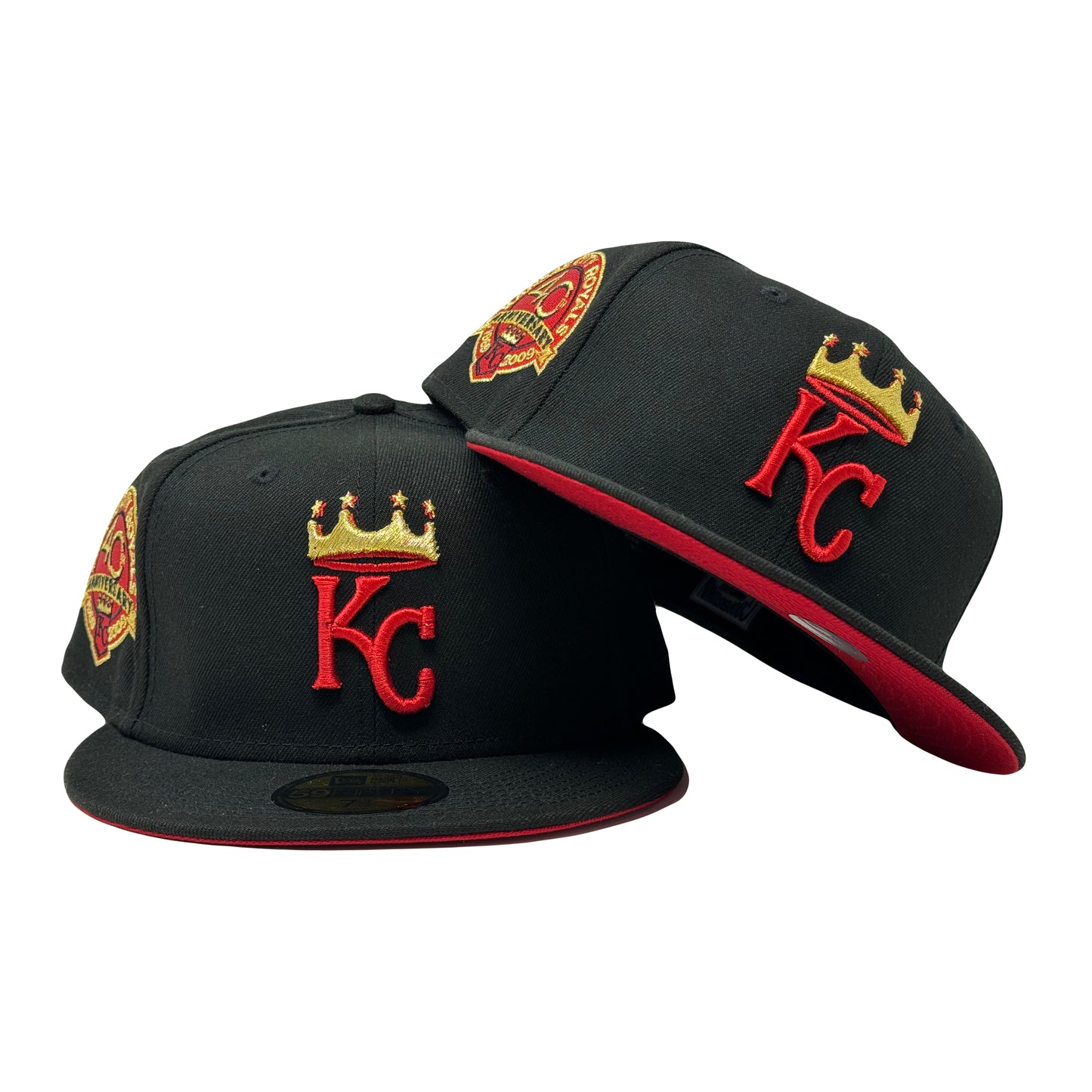 Kansas City Royals 40th Anniversary Red Brim New Era Fitted Hat
