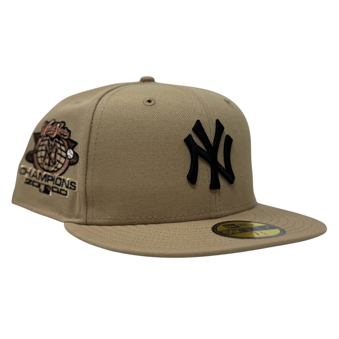 New York Yankees 2000 World Series Fitted Hats-Camel