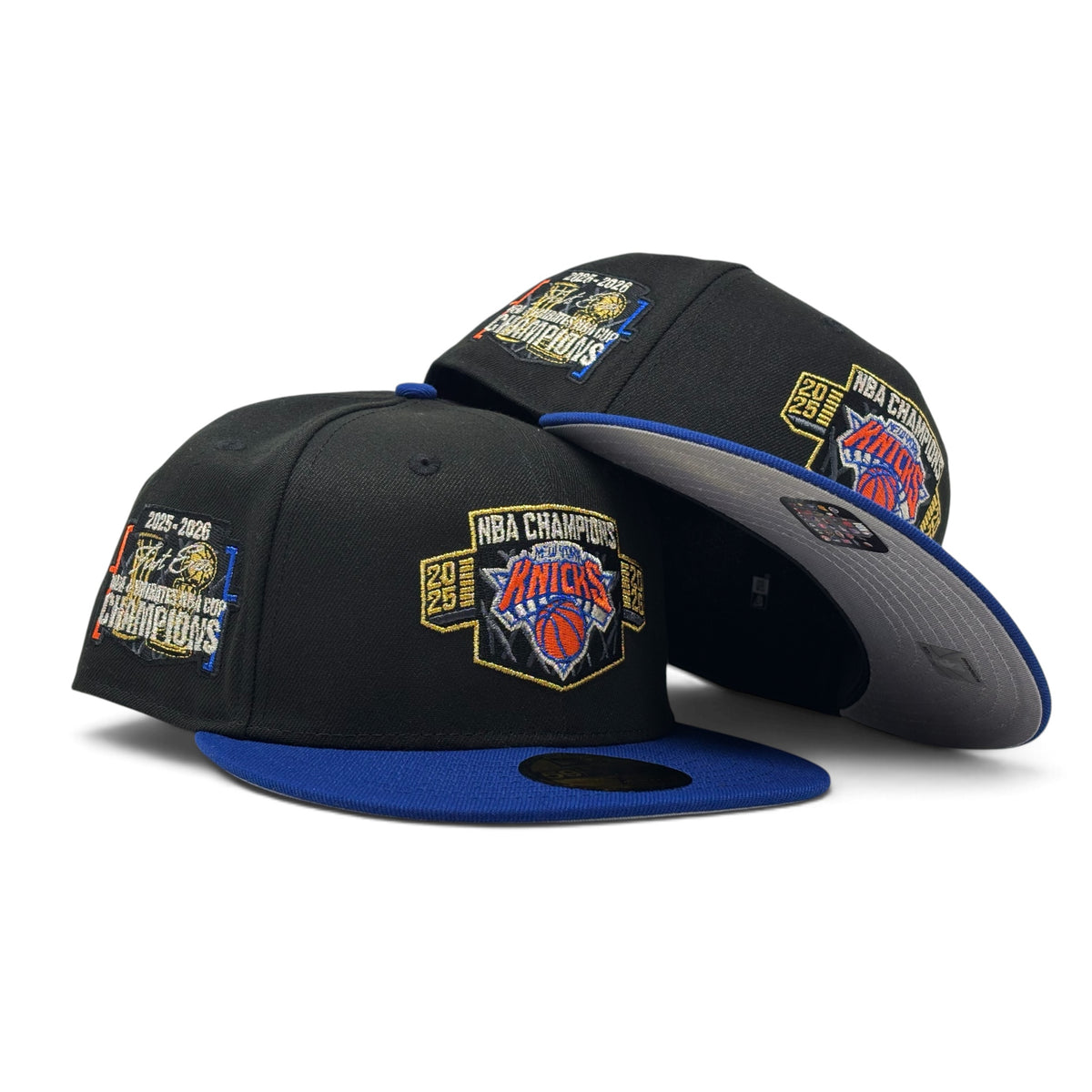 New York Knicks 2026 NBA Champions New Era Fitted-Black Royal