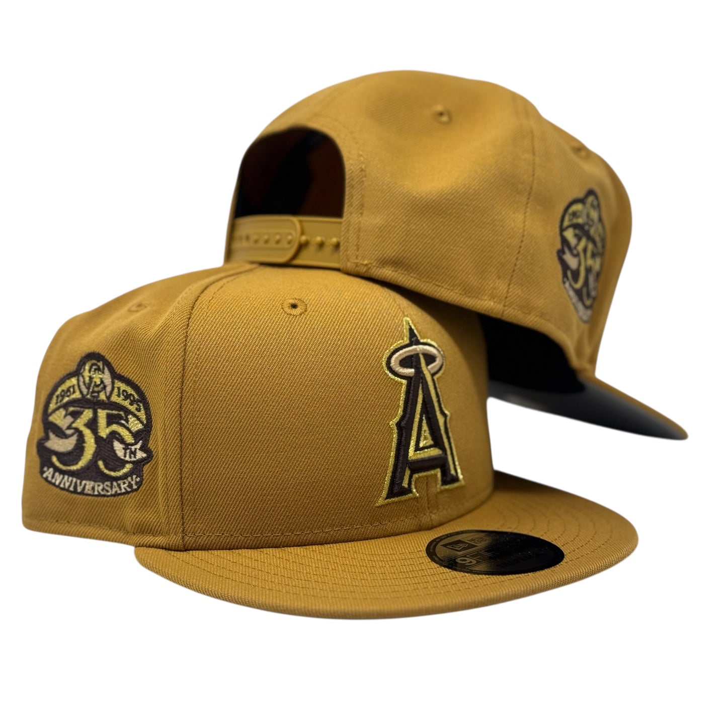 Los Angeles Angels 35th Anniversary 9Fifty New Era Snapback Hat-wheat