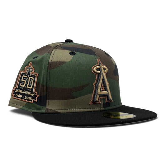 Los Angeles Angels 50th Anniversary Camouflage/Black New Era Fitted Hat
