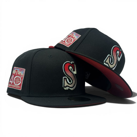 Seattle Mariners 40th Anniversary Gradient Logo Fitted Hats