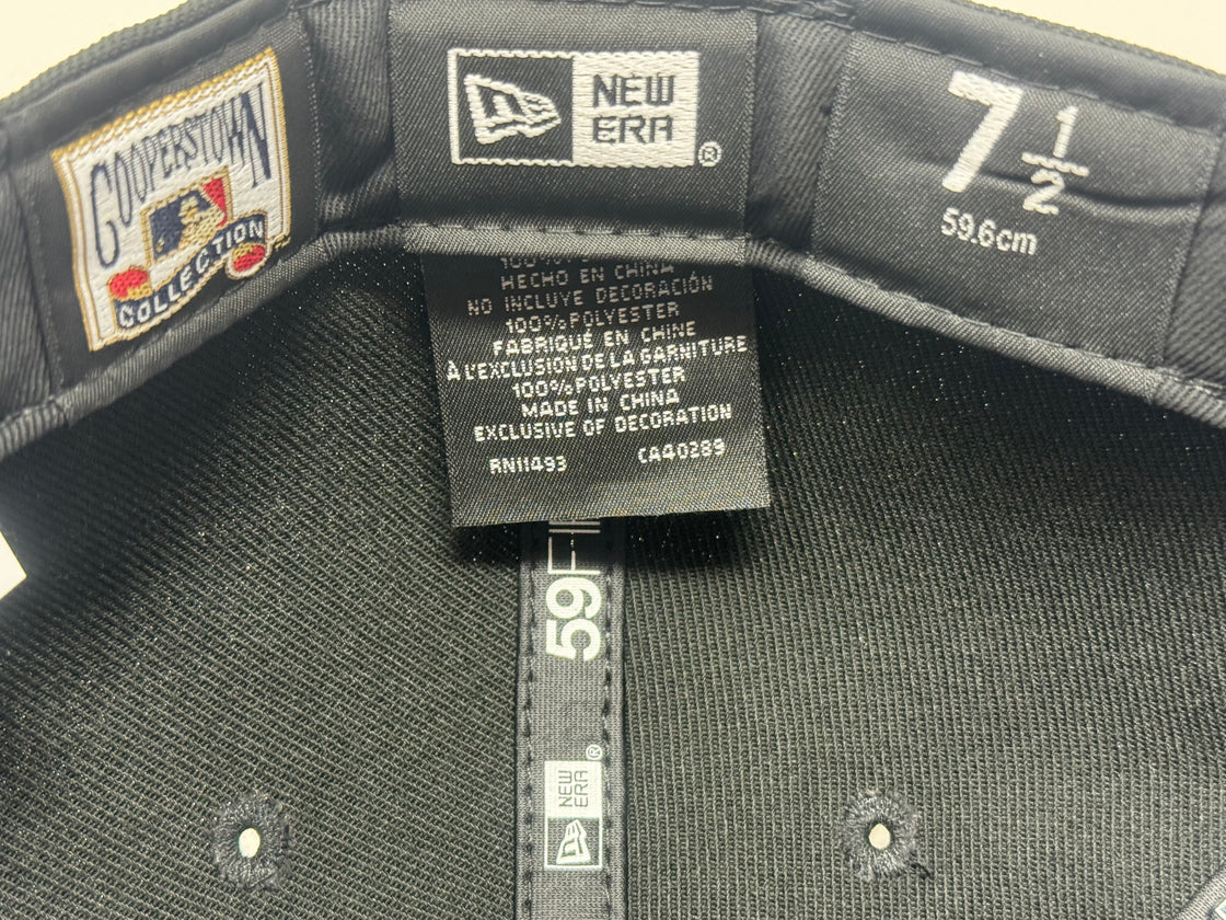 Los Angeles Dodgers 40th Anniversary Upside Down Logo Fitted Hats-Black Red