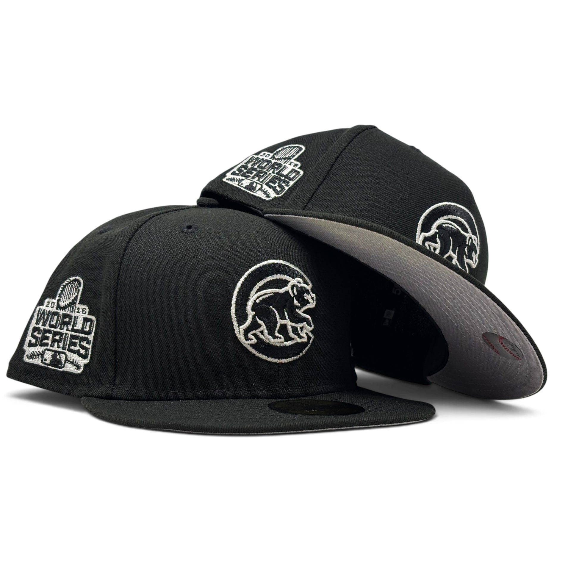 Chicago Cubs 2016 New Era Fitted Hat- Black