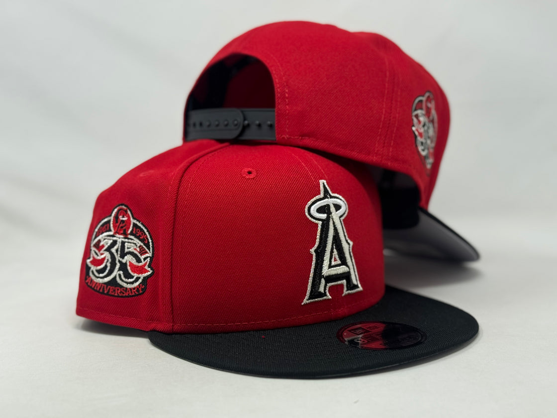 Los Angeles Angels 35th Anniversary 9Fifty Snapback Hat-Red Black