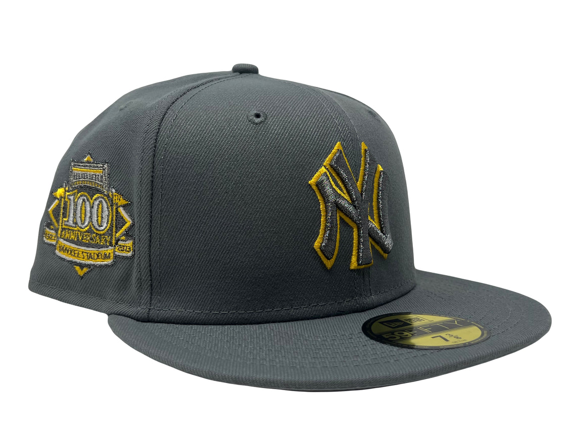 New York Yankees 100th Anniversary Dark Gray New Era Fitted Hat