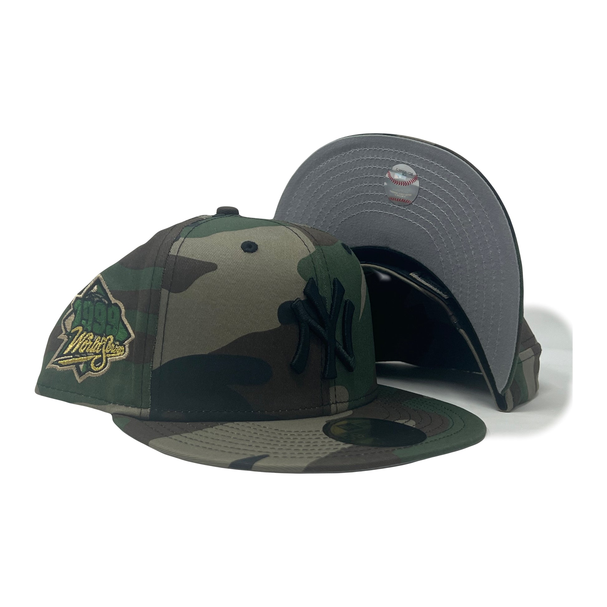 New York Yankees 1999 World Series Woodland Camouflage New Era Fitted Hat