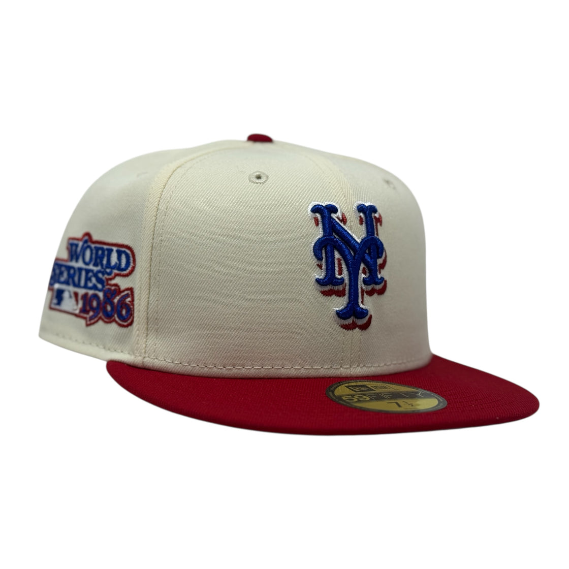 New York Mets 1986 World Series Fitted Hats- Red