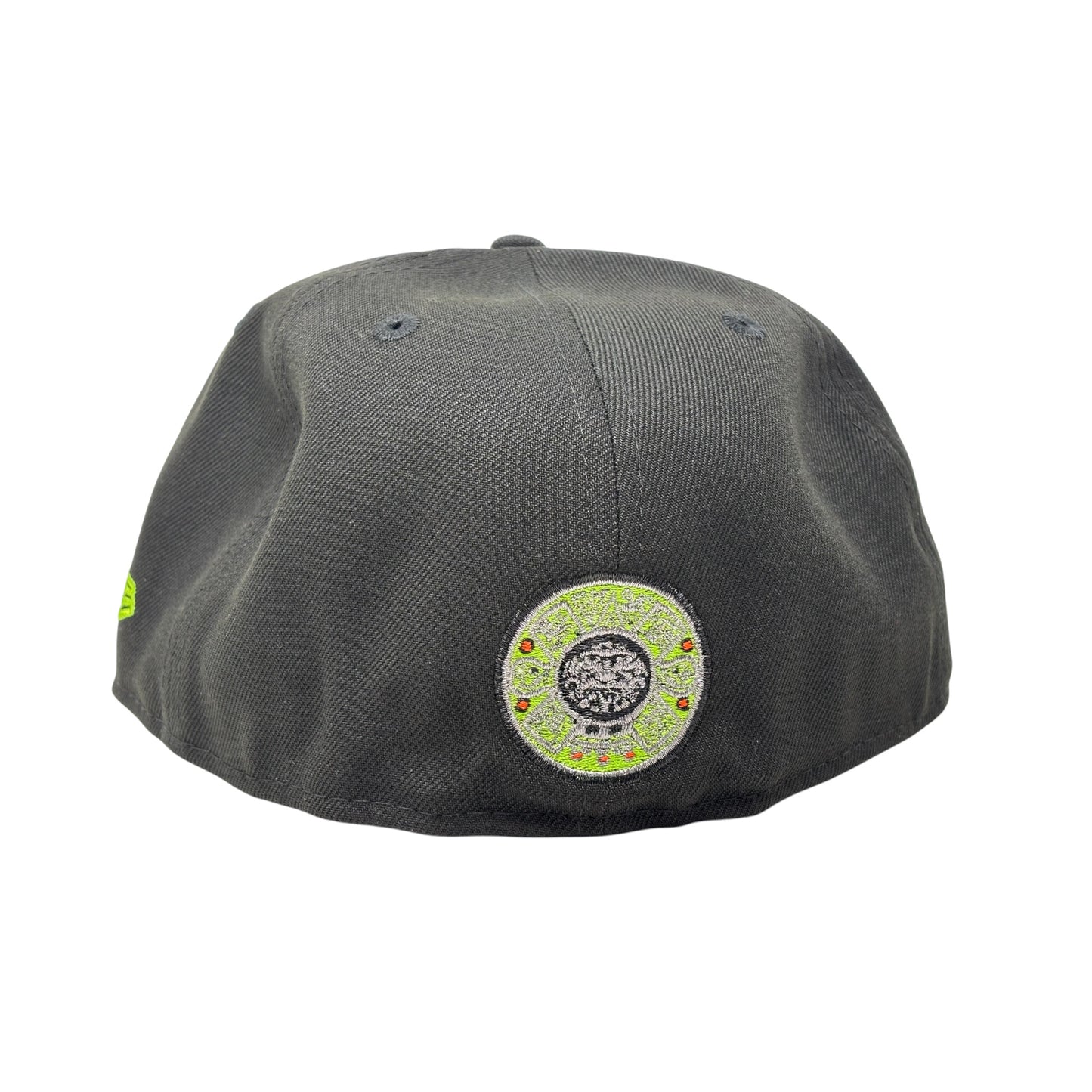 Aztec Skull Warriors New Era Fitted Hat-Black Lime