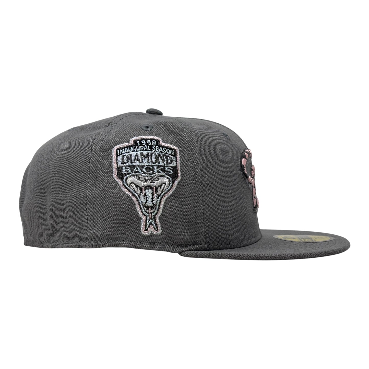 Arizona Diamondbacks 1998 Inaugural Season 59Fiftty New Era Fitted-Gray Pink