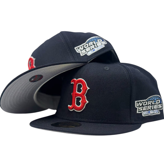 Boston Red Sox 2004 World Series Gray Brim New Era Fitted Hat