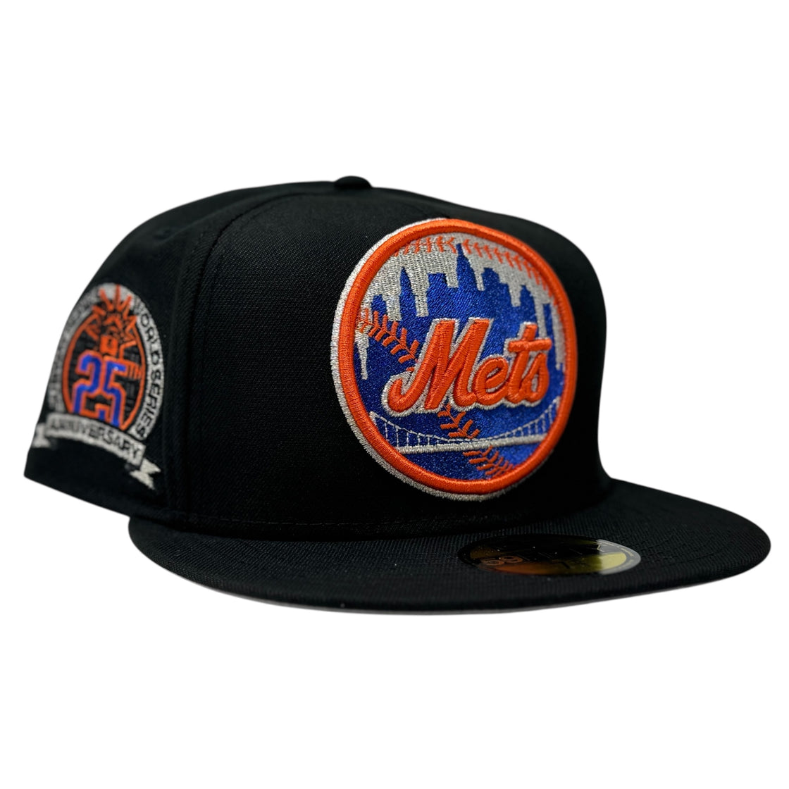 New York Mets 25th Anniversary Subway Series Fitted Hat-Black