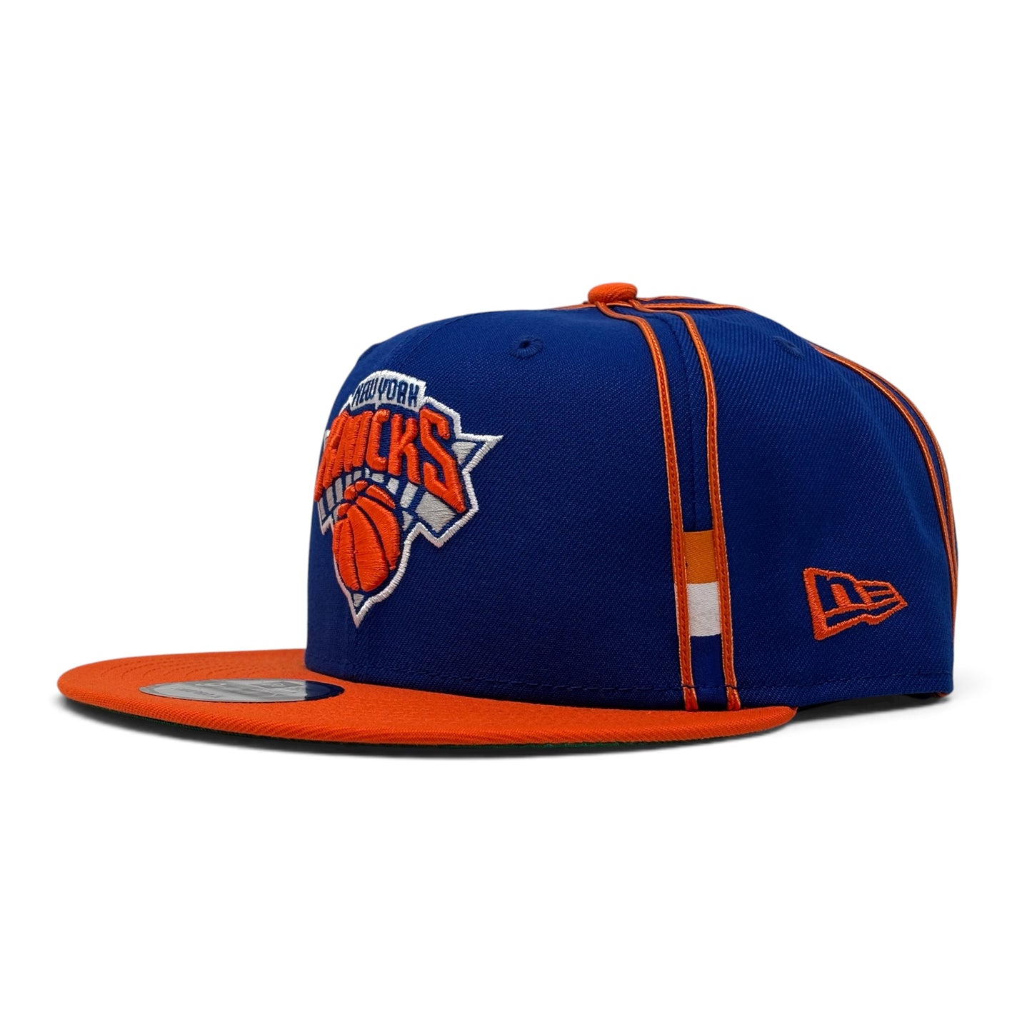 New York knicks Double piping 9Fifty New Era Snapback-Royal Orange