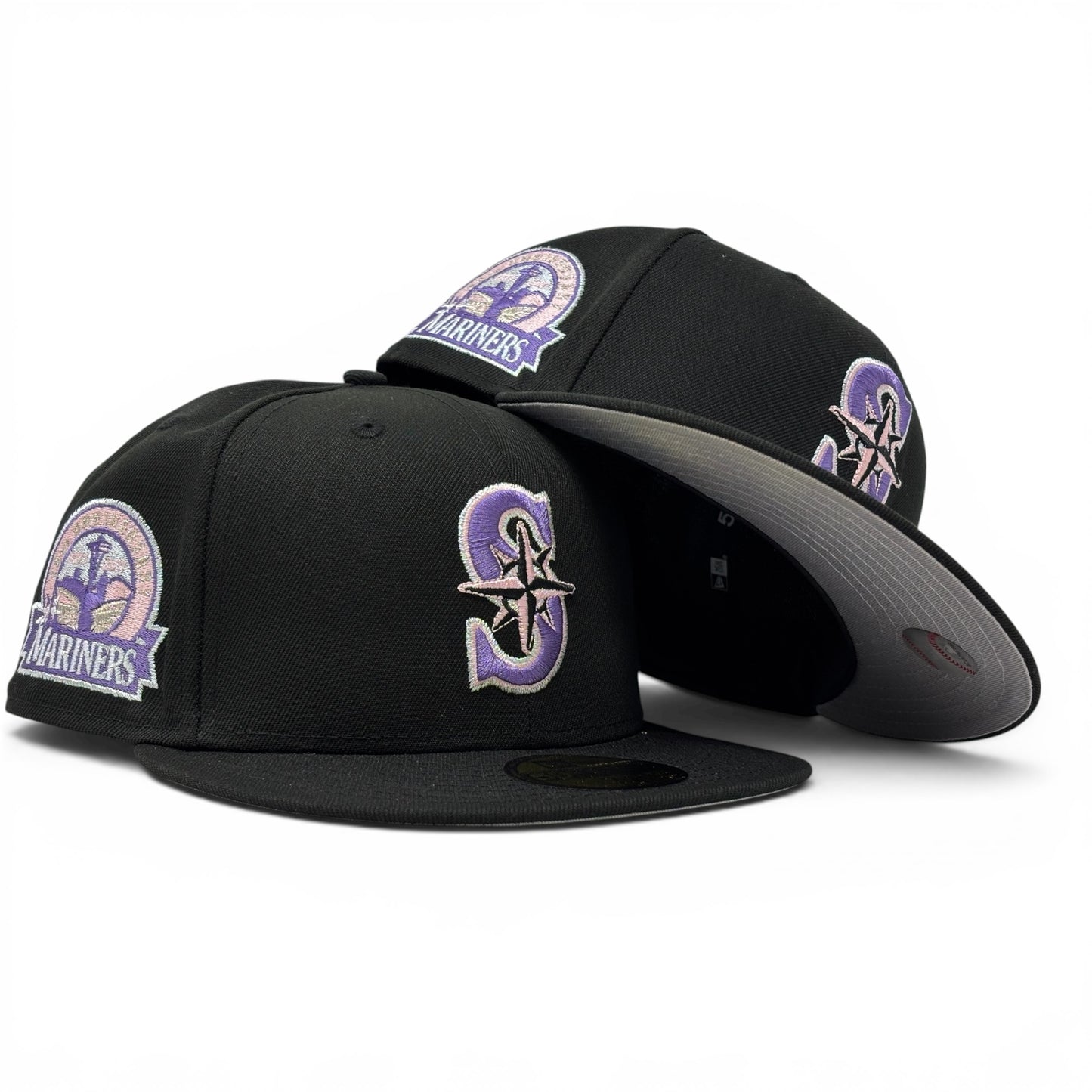 Seattle Mariners 30th Anniversary Fitted Hats-Black
