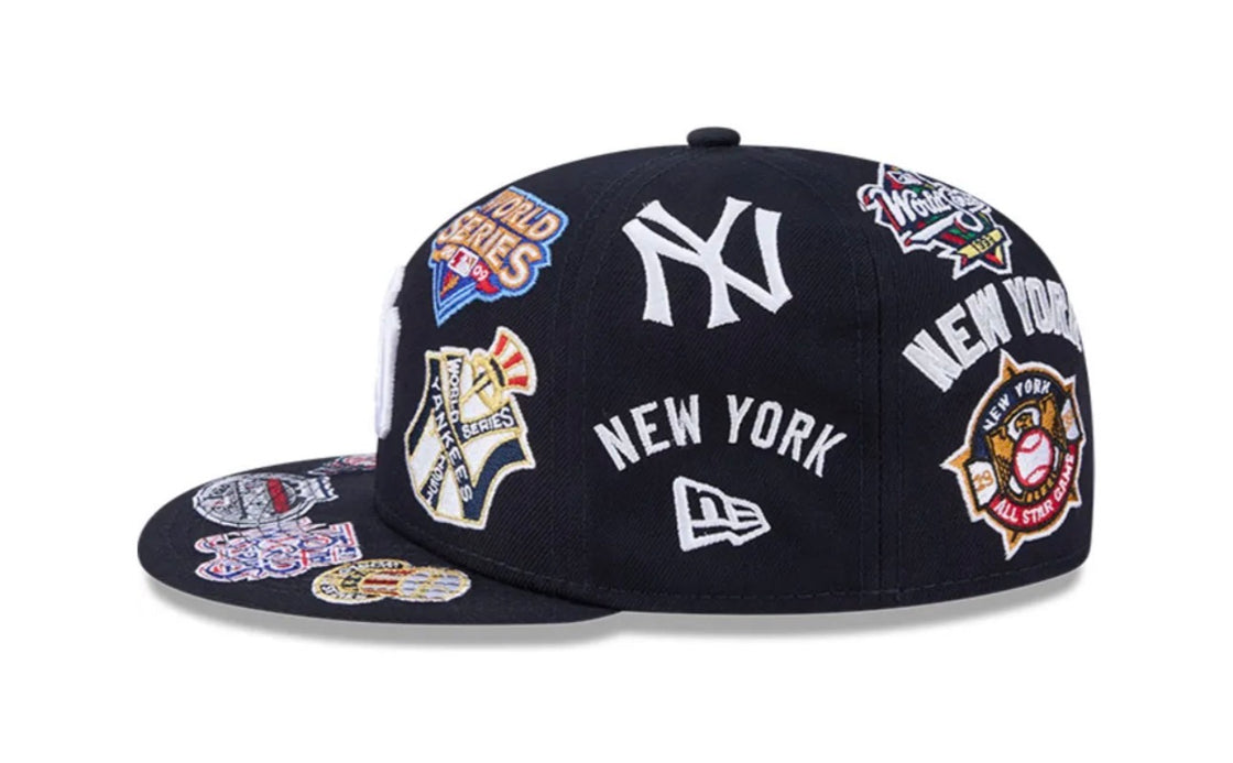 New York Yankees Patches All Over New Era 59FIFTY Fitted Hat