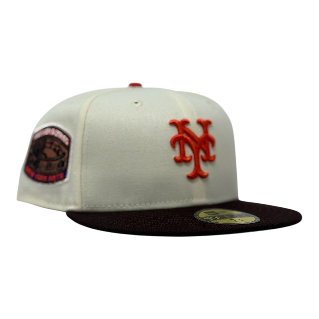 New York Mets 1969 World Series Fitted Hat-Off white Brown
