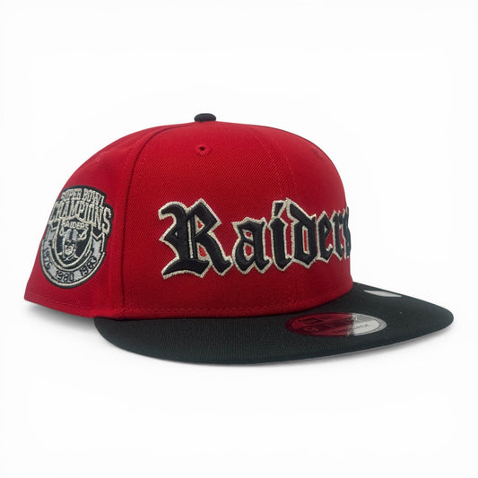Oakland Raiders 3X Super bowl Champ 9Fifty New Era Snapback Hats Red/Black