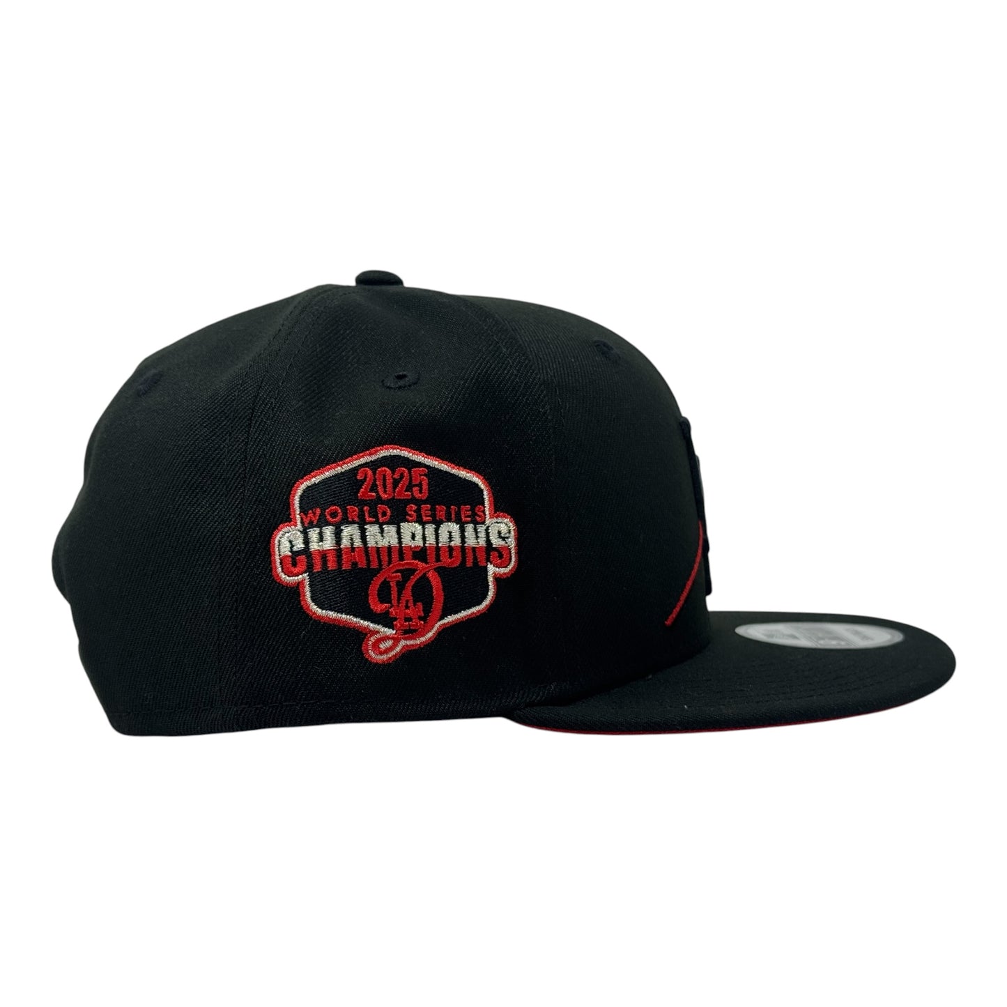 Los Angeles Dodgers 2025 World Champions Floral Logo Snapback-Black