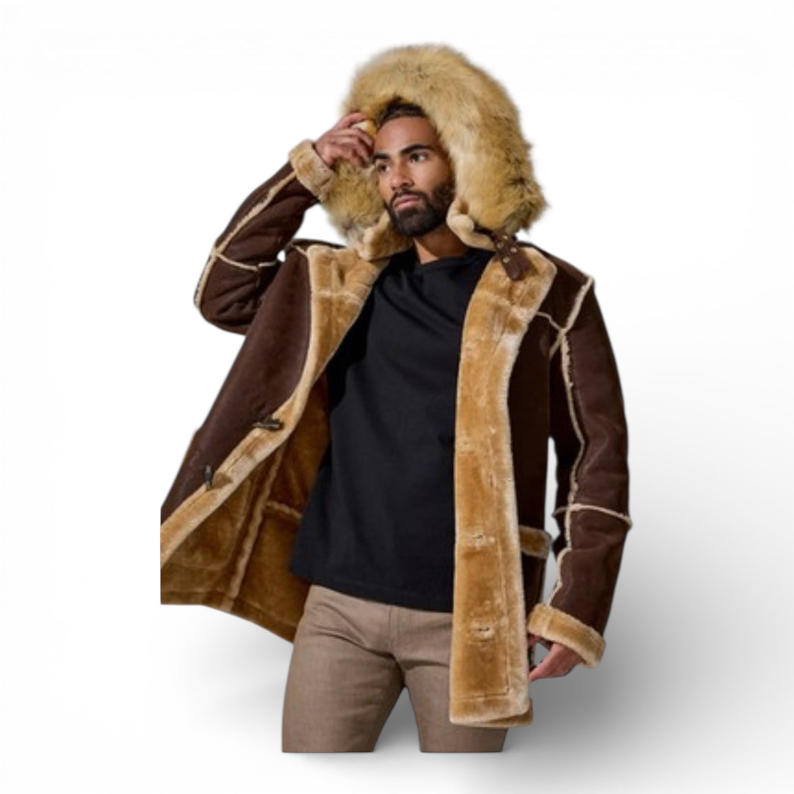 Jordan Craig Aspen Shearling Jacket (BROWN)