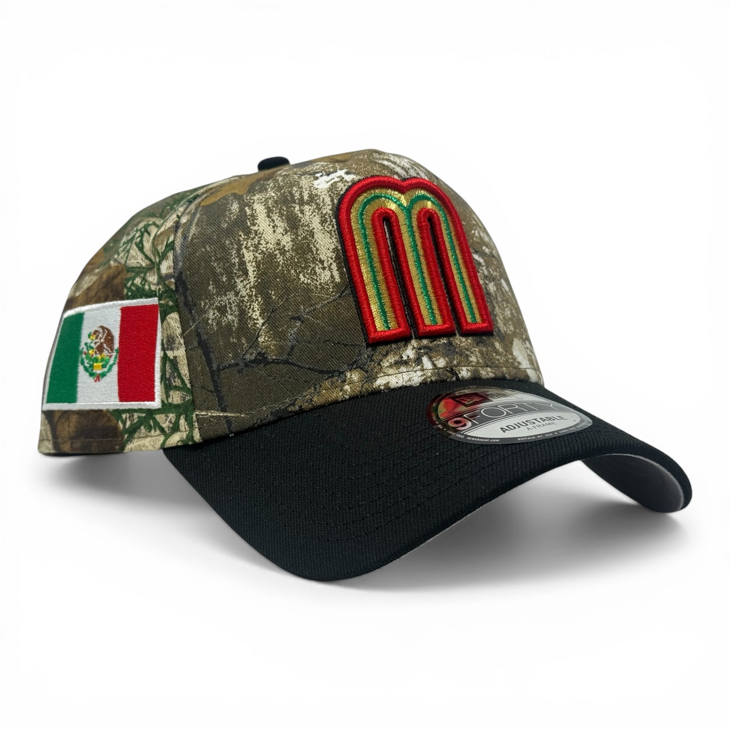 Mexico 2026 World Baseball Classic 9Forty A-Frame Snapback-Real Tree