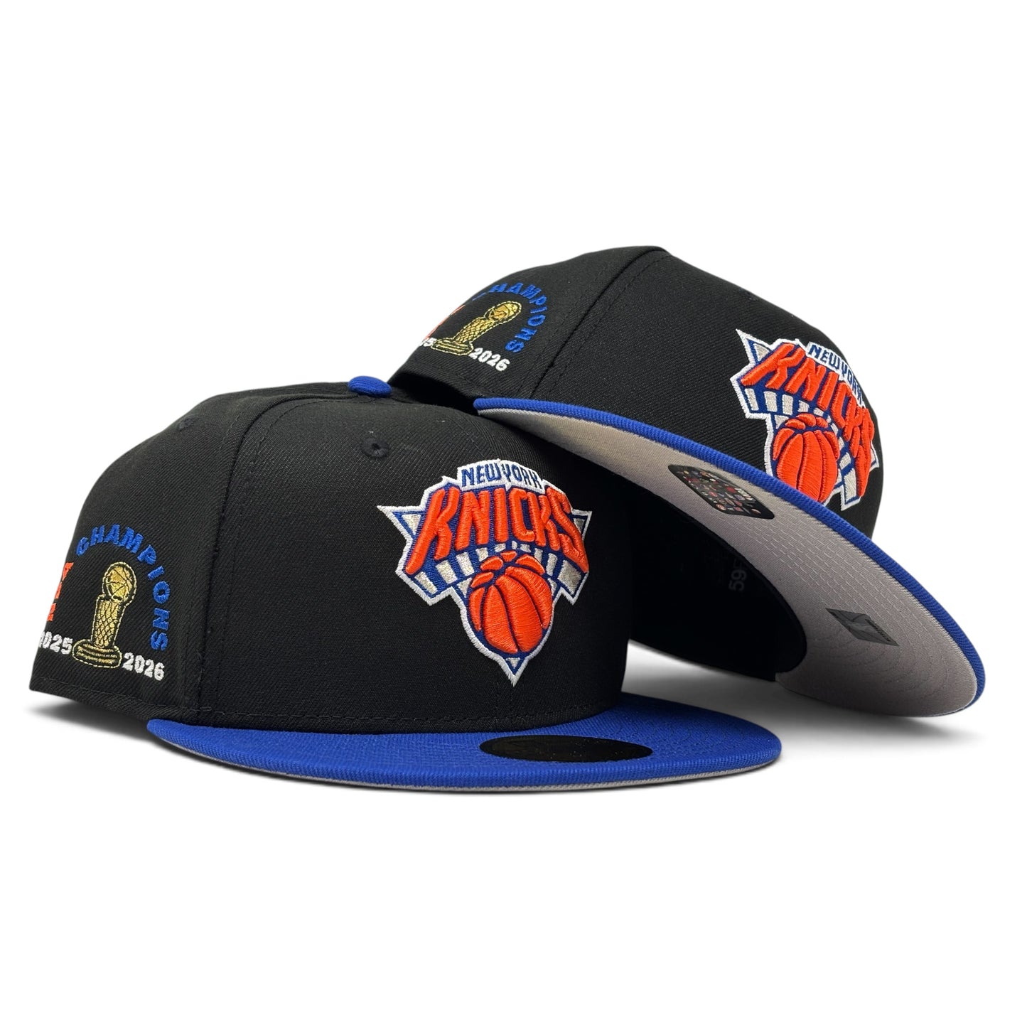 New York Knicks 2026 NBA Champions New Era Fitted-Black Royal