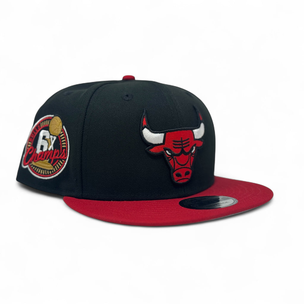 Chicago Bulls 6X Champs 9FIFTY Snapback-Black Red