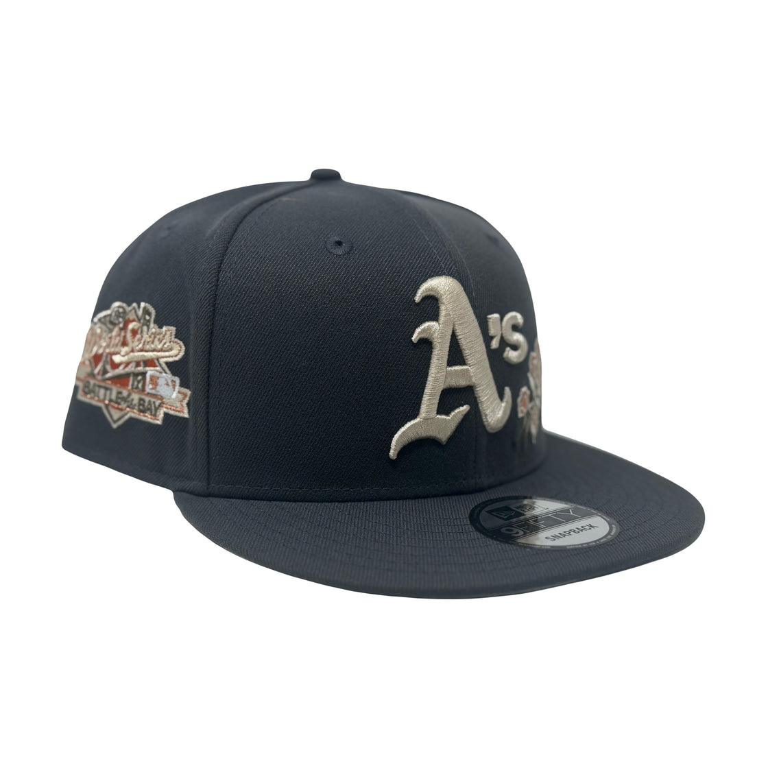 Oakland Athletics 1989 Battle of the Bay Flower Pack Dark Gray Snapback Hats