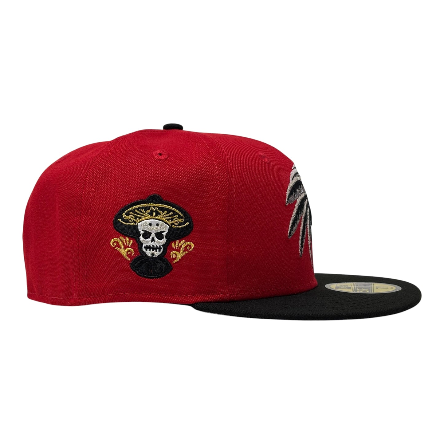 Aztec Skull Warriors New Era Fitted Hat-Black