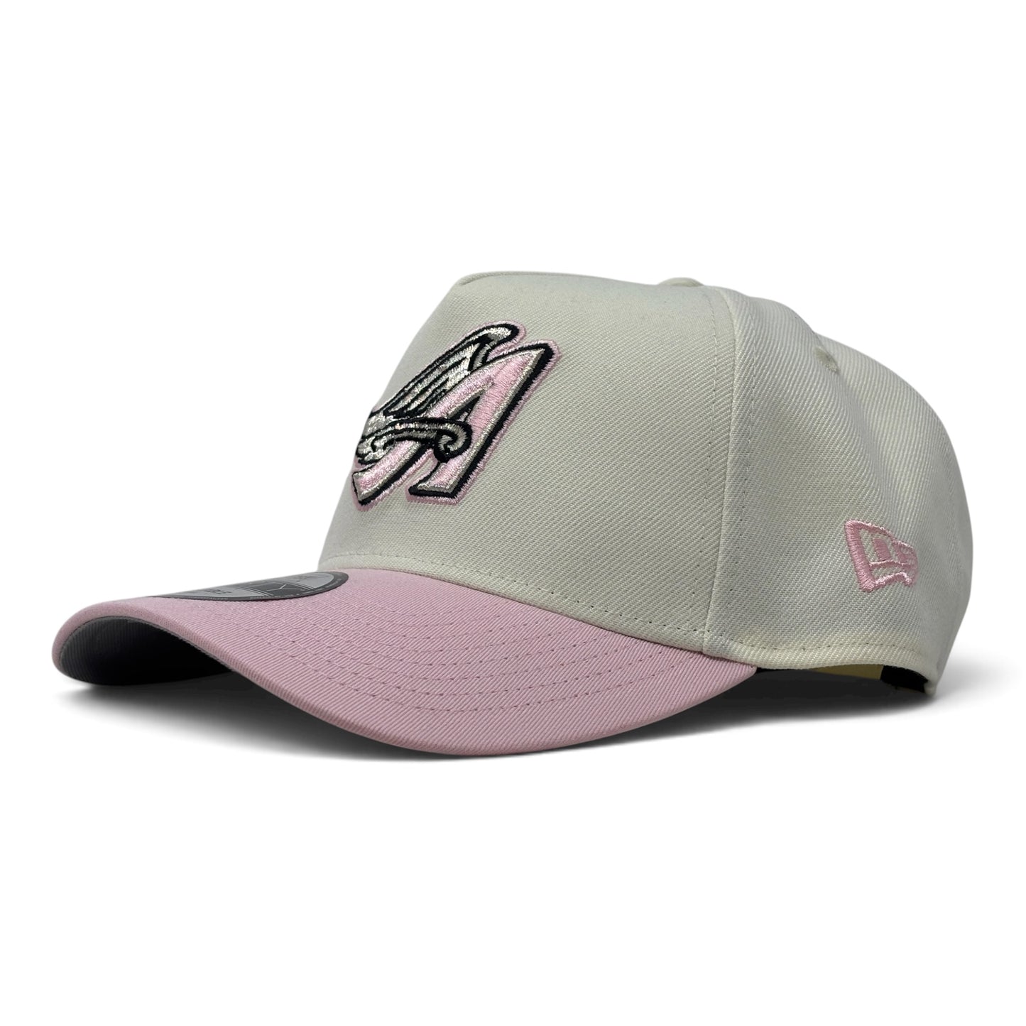 New Era Anaheim Angels 9Forty A-Frame Snapback Hat-Chrome White