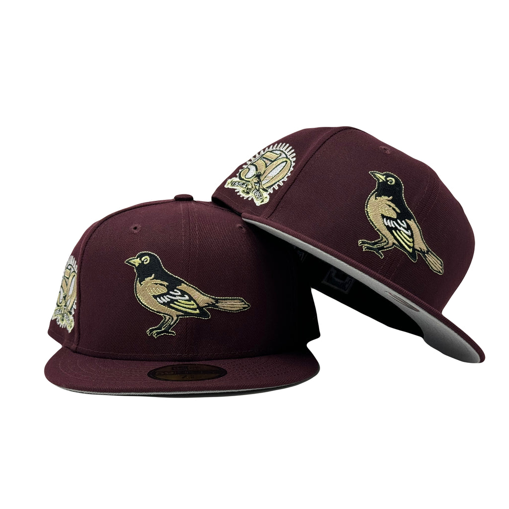 Baltimore Orioles 50th Anniversary Maroon 5950 New Era Fitted Hat