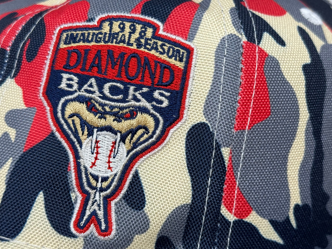 Arizona Diamondbacks 1998 Inaugural Season Paint Splatter Pack 5950 New Era Fitted Hat Navy Blue