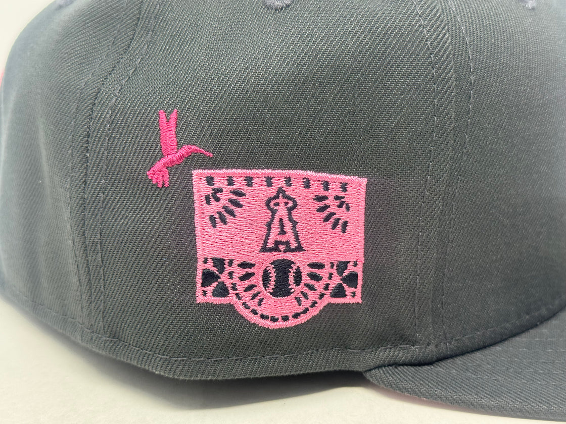 Los Angeles Angels Day of the Dead Graphite 59FIFTY Fitted