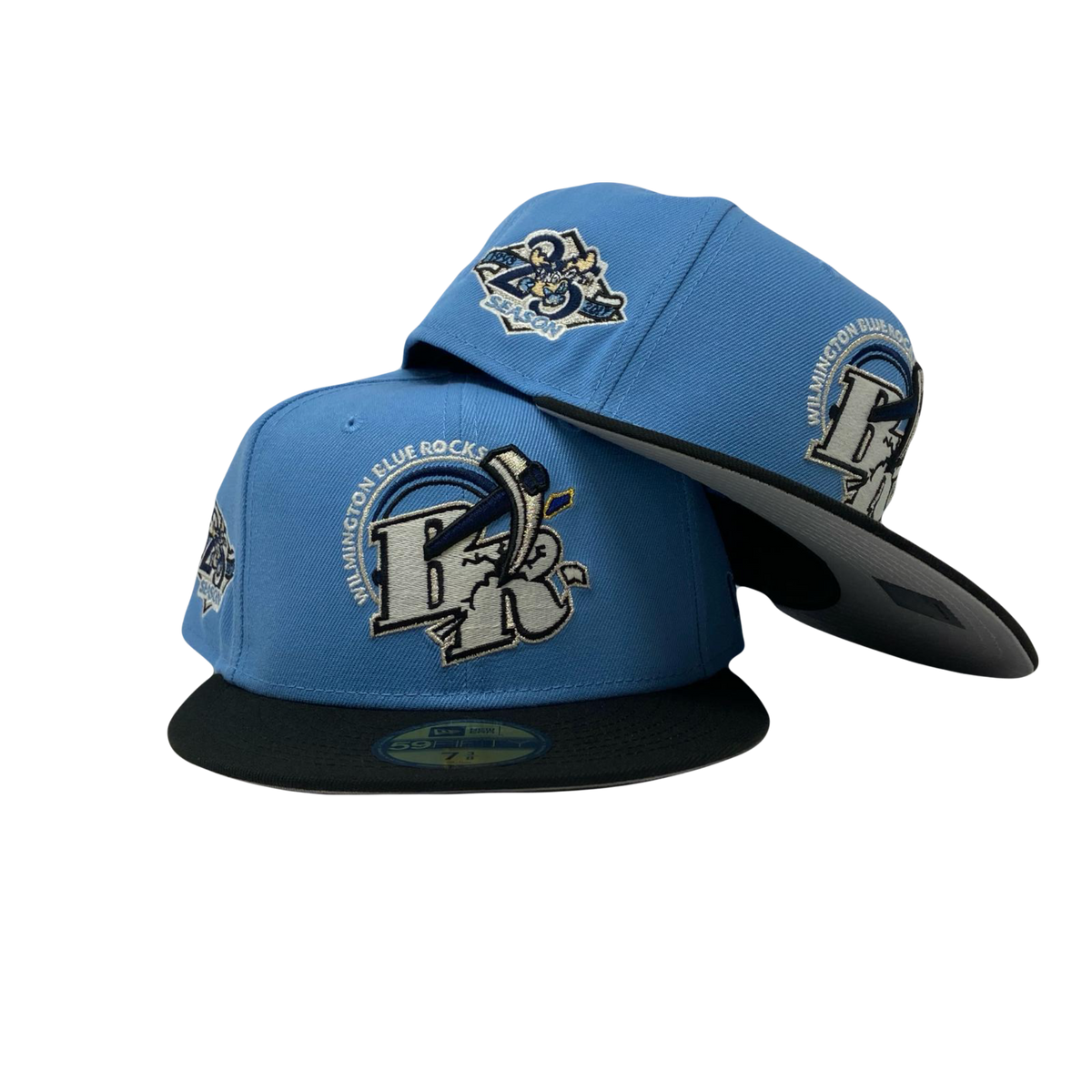 Blue Rocks Hat Wilmington Blue Rocks 25th Anniversary Minor League New Era Fitted