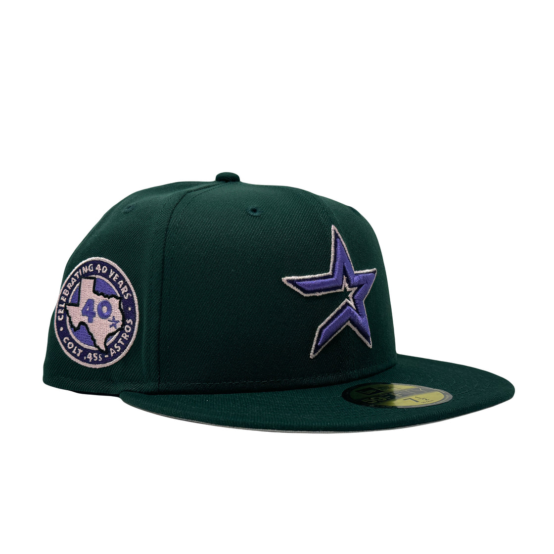 Houston Astros 40th Anniversary Dark Green Gray Brim 59Fifty New Era Fitted Hat