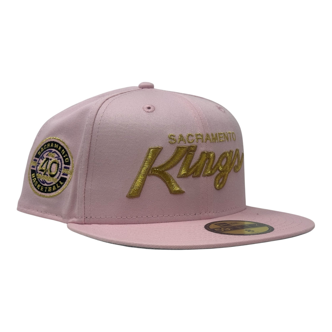 Sacramento Kings 40th Anniversary New Era Fitted Hat-Light Pink