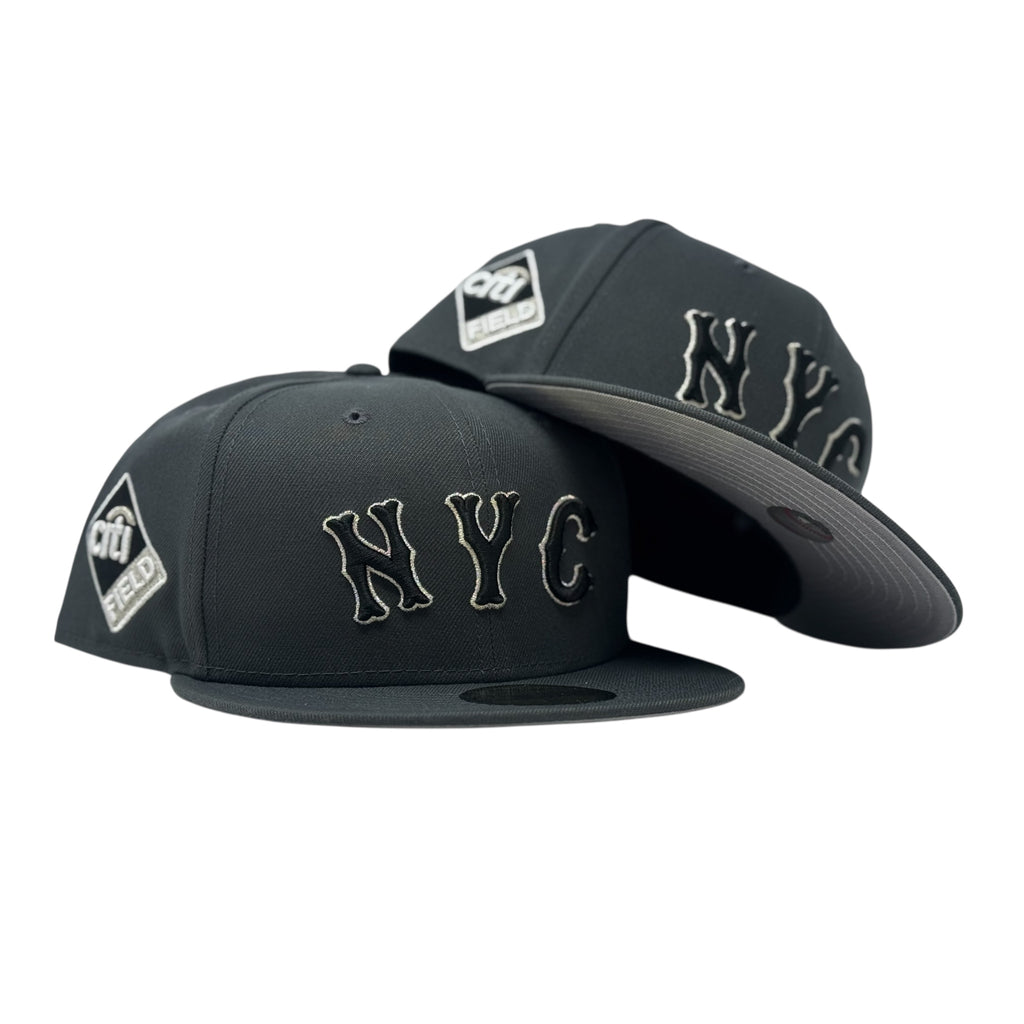 New York Mets Citi-Field 59Fifty New Era Fitted Hat-Dark Gray
